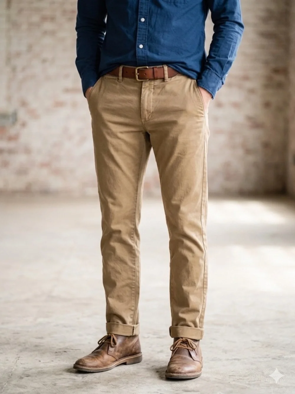 J. Crew Men’s 484 Slim Fit Broken-In Chino Pants Khaki Tan Cotton 33 x 32